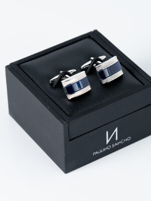 Gemelos Cuadrado Azul Marino