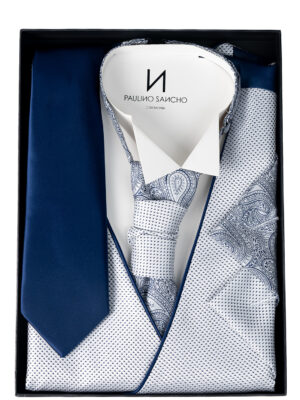 Pack Chaleco Puntos Azul Marino