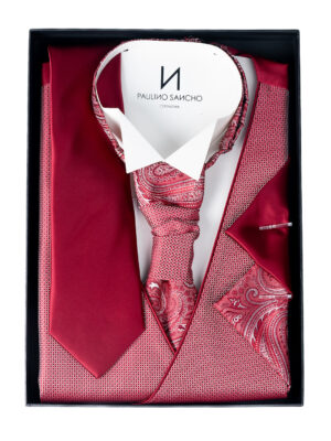 Pack Chaleco Estampado Rojo