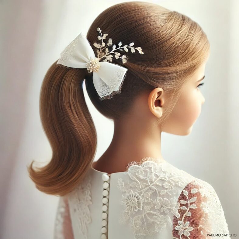 Coleta baja con lazo de encaje​