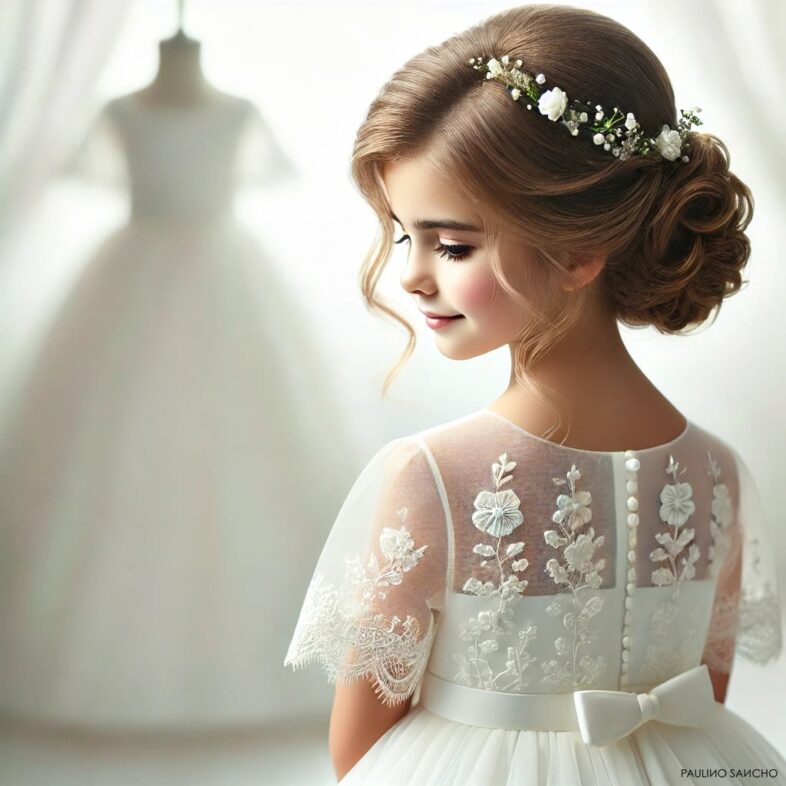 Semi-recogido con rizos sueltos​