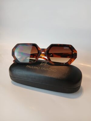 Gafas de sol octogonales carey