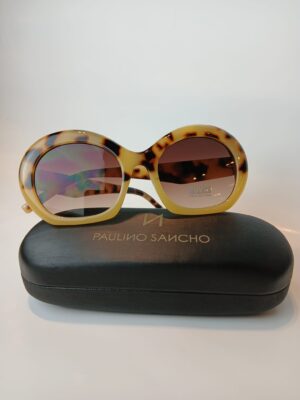 Gafas de sol redondas en carey claro