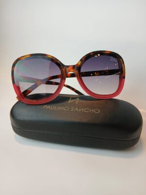Gafas de sol oversize carey y rojo