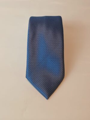 Corbata de Seda Azul Marino con Microtextura Jacquard