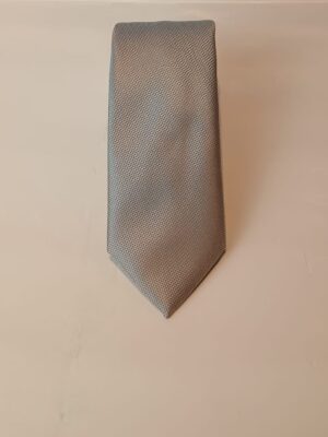 Corbata gris plata con textura microdibujo