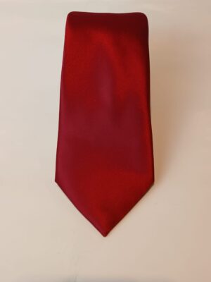 Corbata roja satinada lisa