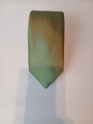 Corbata verde oliva lisa satinada
