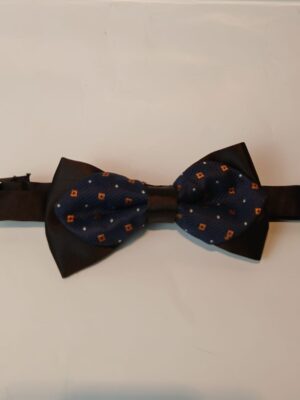 Pajarita Azul con Motivo Geométrico