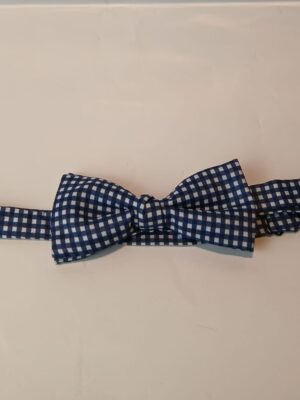 Pajarita de Cuadro Vichy Azul y Blanca