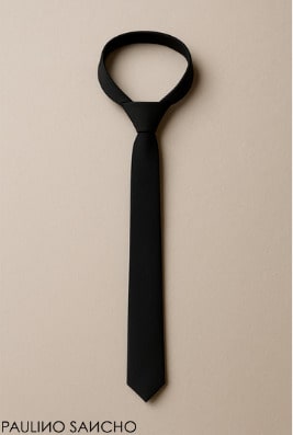 Ejemplo de corbata tipo Slim para novio