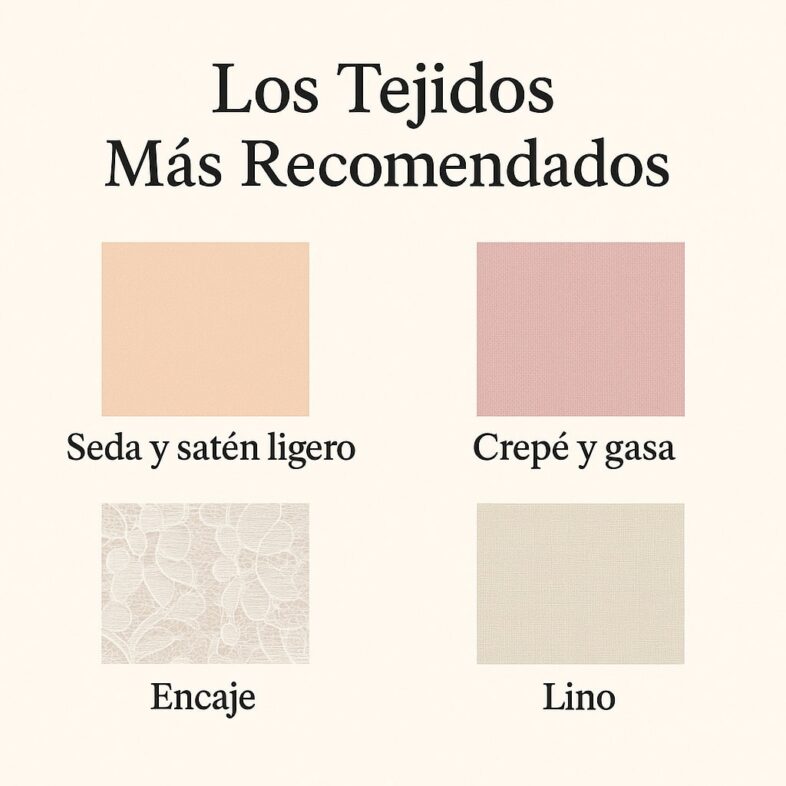 Tejidos recomendados para el evento