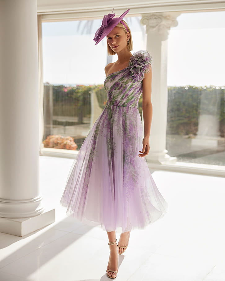 Vestido corto con flores