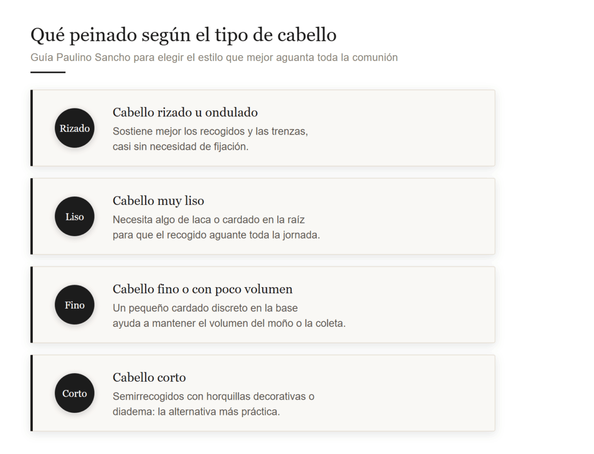 ¿Qué peinado de comunión debo elegir?