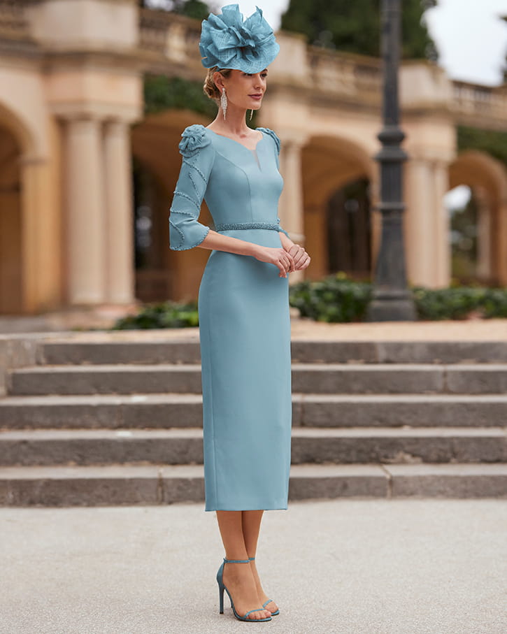 Vestido mido color pastel